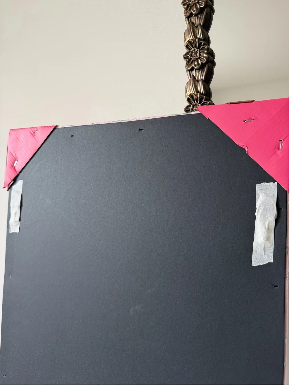 Juicy Couture Pink silver Cherry heart bow velvet framed wall Mirror